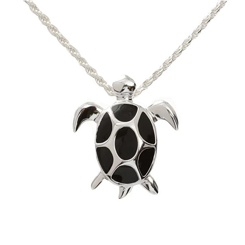 Heart - Shaped Garnet Pendant Necklace with a Pearl - Accented Chain for a Romantic Valentine's DaySterling Silver Black Enamel Honu (Hawaiian Turtle) Pendant (Chain Sold Separately) Heart - Shaped Garnet Pendant Necklace with a Pearl - Accented Chain for a Romantic Valentine's DaySterling Silver Black Enamel Honu (Hawaiian Turtle) Pendant (Chain Sold Separately)