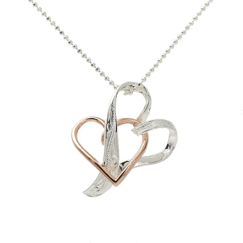 Antique - Inspired Filigree - Worked Cross Pendant Necklace for Religious CeremoniesSterling Silver Hawaiian Scroll Heart and Pink Gold Plated Heart Pendant (Chain Sold Separately) Antique - Inspired Filigree - Worked Cross Pendant Necklace for Religious CeremoniesSterling Silver Hawaiian Scroll Heart and Pink Gold Plated Heart Pendant (Chain Sold Separately)