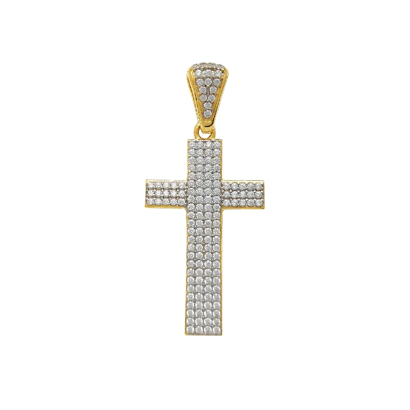 Two-Tone Rex Cross Pendant (14K)