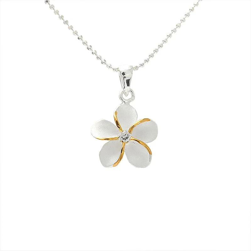 Zodiac Sign Pendant Necklace in Rose Gold for Astrology EnthusiastsSterling Silver Two Tone Yellow Gold Plated Plumeria with CZ Sandblast Finish Pendant (S/M/L/XL) (Chain Sold Separately) Zodiac Sign Pendant Necklace in Rose Gold for Astrology EnthusiastsSterling Silver Two Tone Yellow Gold Plated Plumeria with CZ Sandblast Finish Pendant (S/M/L/XL) (Chain Sold Separately)