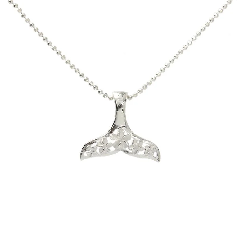 Magnetic - Closure Pendant Necklace with a Hidden Compartment for Secret KeepersSterling Silver 5 Plumeria in Whale Tail Pendant (S/M/L) (Chain Sold Separately) Magnetic - Closure Pendant Necklace with a Hidden Compartment for Secret KeepersSterling Silver 5 Plumeria in Whale Tail Pendant (S/M/L) (Chain Sold Separately)