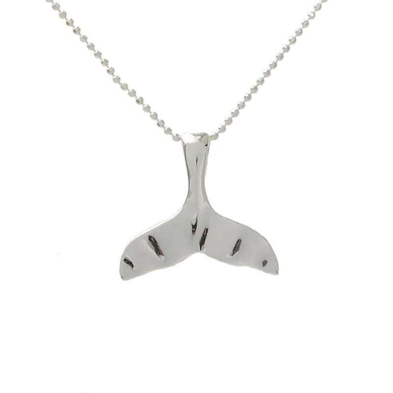Heart - Shaped Garnet Pendant Necklace with a Pearl - Accented Chain for a Romantic Valentine's DaySterling Silver Whale Tail Pendant (Chain Sold Separately)