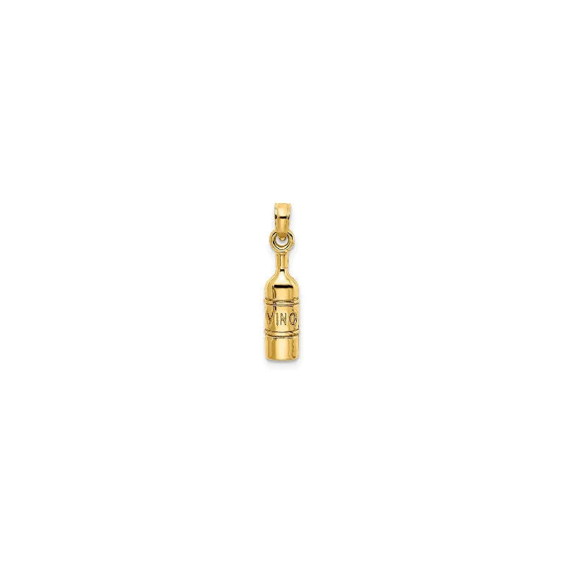 Antique - Brass - Finished Compass Pendant for Travelers and ExplorersWine Bottle Pendant (14K) Antique - Brass - Finished Compass Pendant for Travelers and ExplorersWine Bottle Pendant (14K)