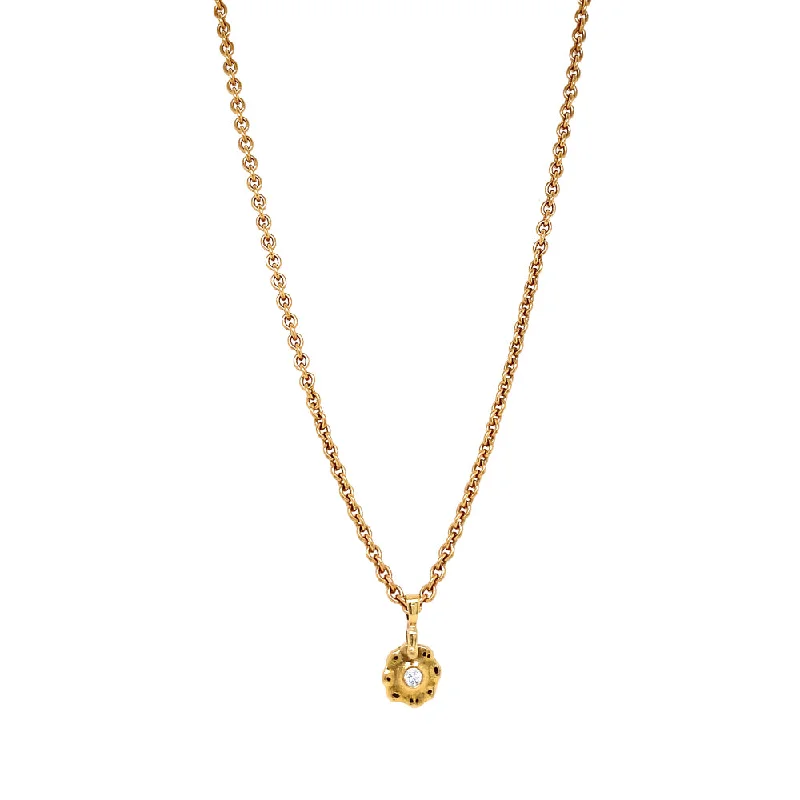 Antique - Inspired Filigree - Worked Cross Pendant Necklace for Religious CeremoniesYellow Gold & Diamond Pendant - "Flora" Antique - Inspired Filigree - Worked Cross Pendant Necklace for Religious CeremoniesYellow Gold & Diamond Pendant - "Flora"