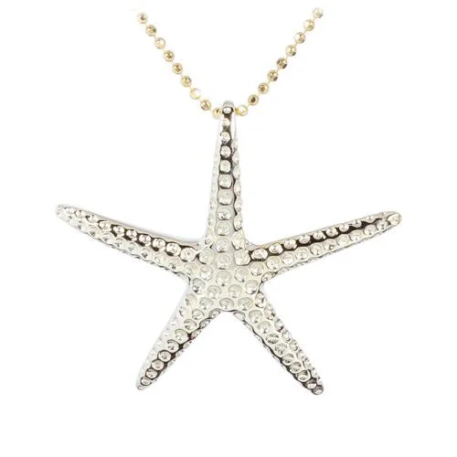Custom - Engraved Initial Pendant Necklace in Sterling Silver for Mother's Day GiftSterling Silver Yellow Gold Plated Starfish Pendant (Chain Sold Separately) Custom - Engraved Initial Pendant Necklace in Sterling Silver for Mother's Day GiftSterling Silver Yellow Gold Plated Starfish Pendant (Chain Sold Separately)