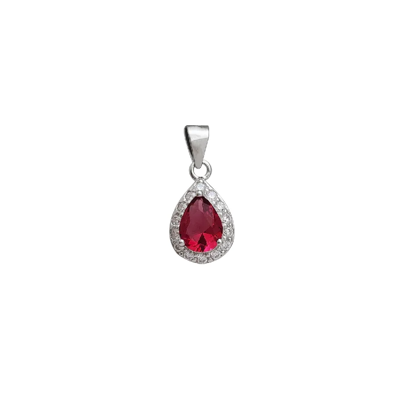 Braided Hemp Rope Necklace with a Seashell Pendant for Summer BeachgoersZirconia Teardrop Red Pendant (Silver) Braided Hemp Rope Necklace with a Seashell Pendant for Summer BeachgoersZirconia Teardrop Red Pendant (Silver)