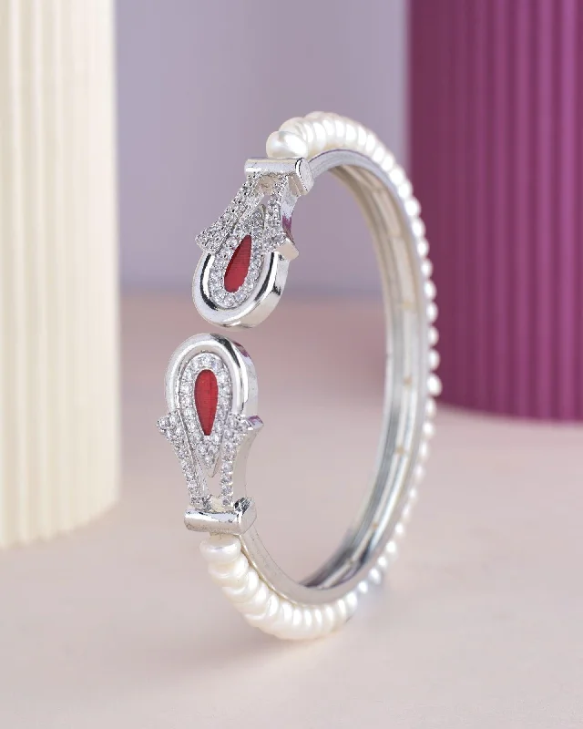 Pearl Bracelet with Hidden Magnetic Clasp for Easy and Secure WearElegant White Pearl Bangle Pearl Bracelet with Hidden Magnetic Clasp for Easy and Secure WearElegant White Pearl Bangle