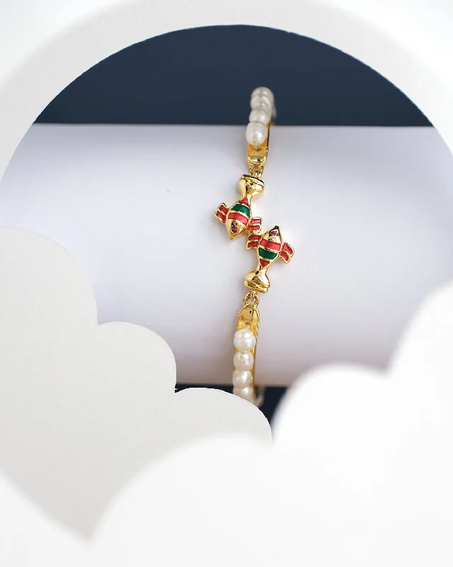 Pearl Bracelet with Hidden Magnetic Clasp for Easy and Secure WearFishy Pearl Bangle for kids Pearl Bracelet with Hidden Magnetic Clasp for Easy and Secure WearFishy Pearl Bangle for kids