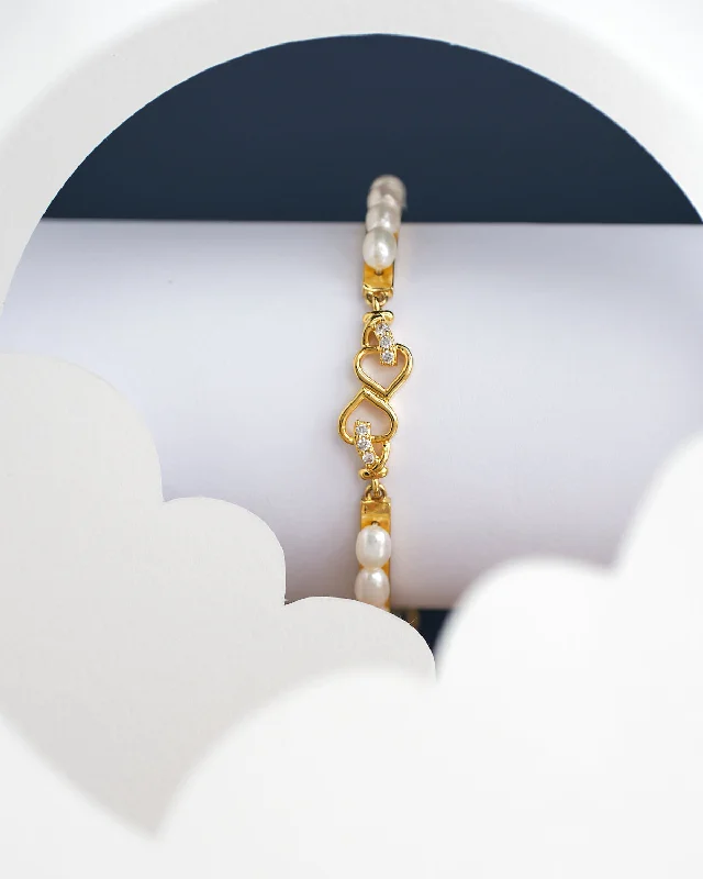 Pearl Bracelet with Hidden Magnetic Clasp for Easy and Secure WearPosy Heart Pearl Bangle for kids Pearl Bracelet with Hidden Magnetic Clasp for Easy and Secure WearPosy Heart Pearl Bangle for kids